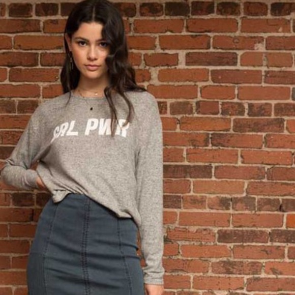 Tops - NEW GRL PWR Grey sweatshirt S-5X Graphic